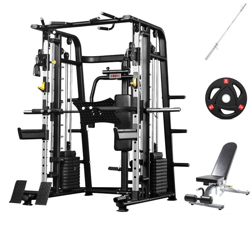 Smith Machine Commercial Strength Comprehensive Training Equipment Set Combination Multifunctional Gantry