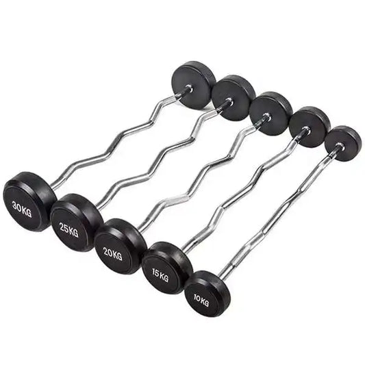 10-50KG Fixed Barbell Set - EZ Bar