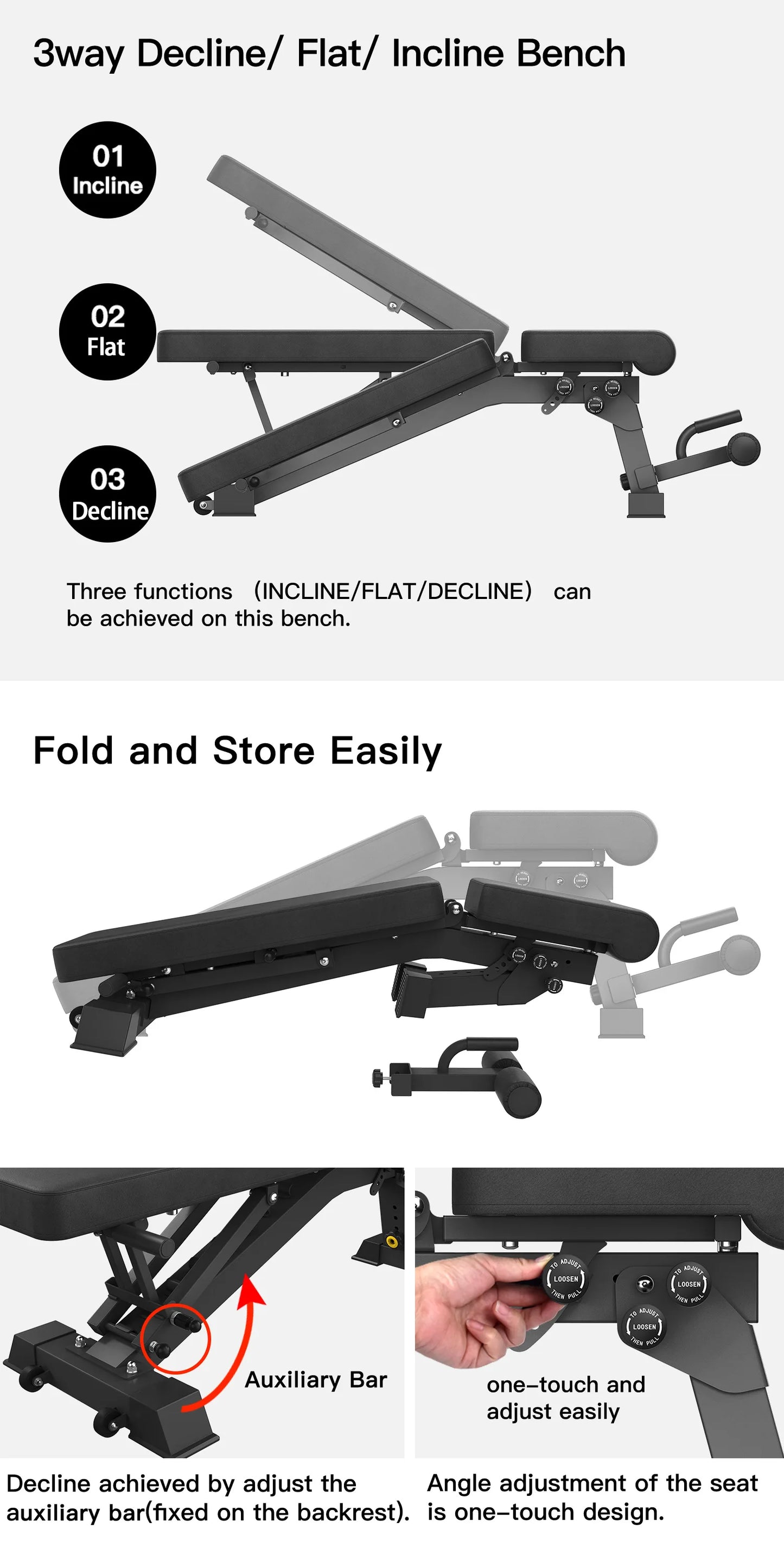 Homeuse Adjustable New Exercise Multi Function Multifunctional Folding Lifting Commercial Press Weight Bench